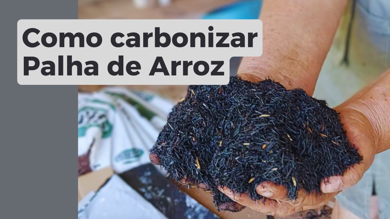 A Maneira mais fácil de Carbonizar Casca de Arroz