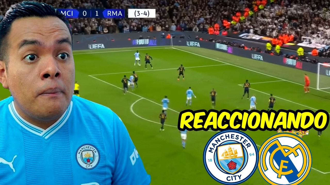 REACCIONANDO EN VIVO🔥 Manchester City vs Real Madrid | OCTAVOS FINAL CHAMPIOS LEAGUE VUELTA