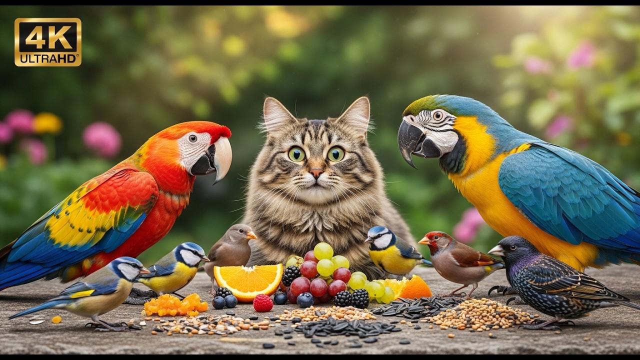 Magical Cat TV 🐦 Bird TV for Cats to Watch in 4K Ultra HD | 8 Hours
