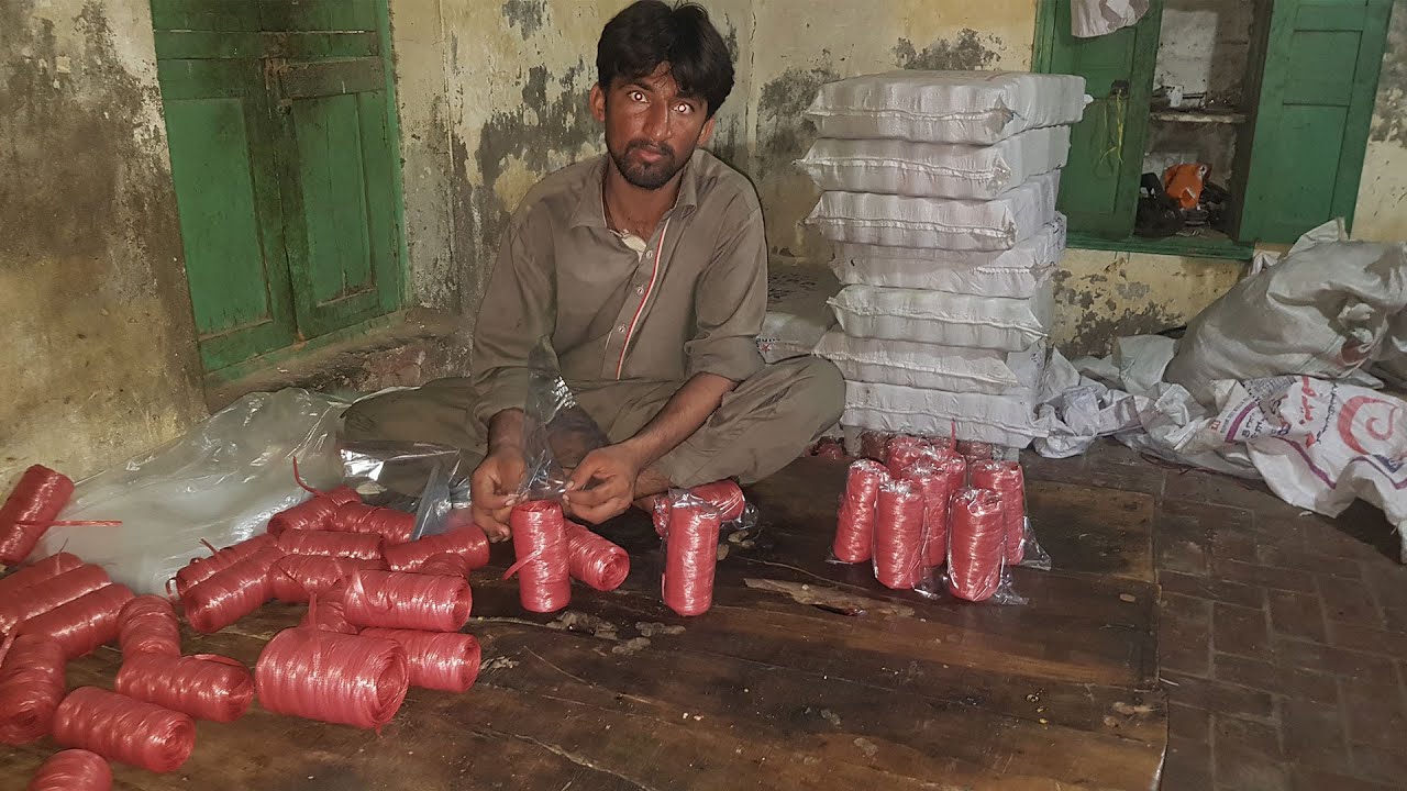Plastic Sutli Making In a Local Factory
