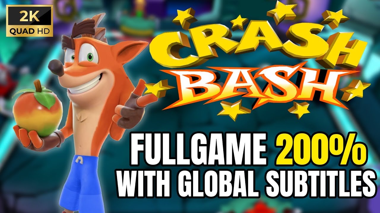 Crash Bash (Co-Op) 200% Геймплей | Все мини-игры и бои с боссами