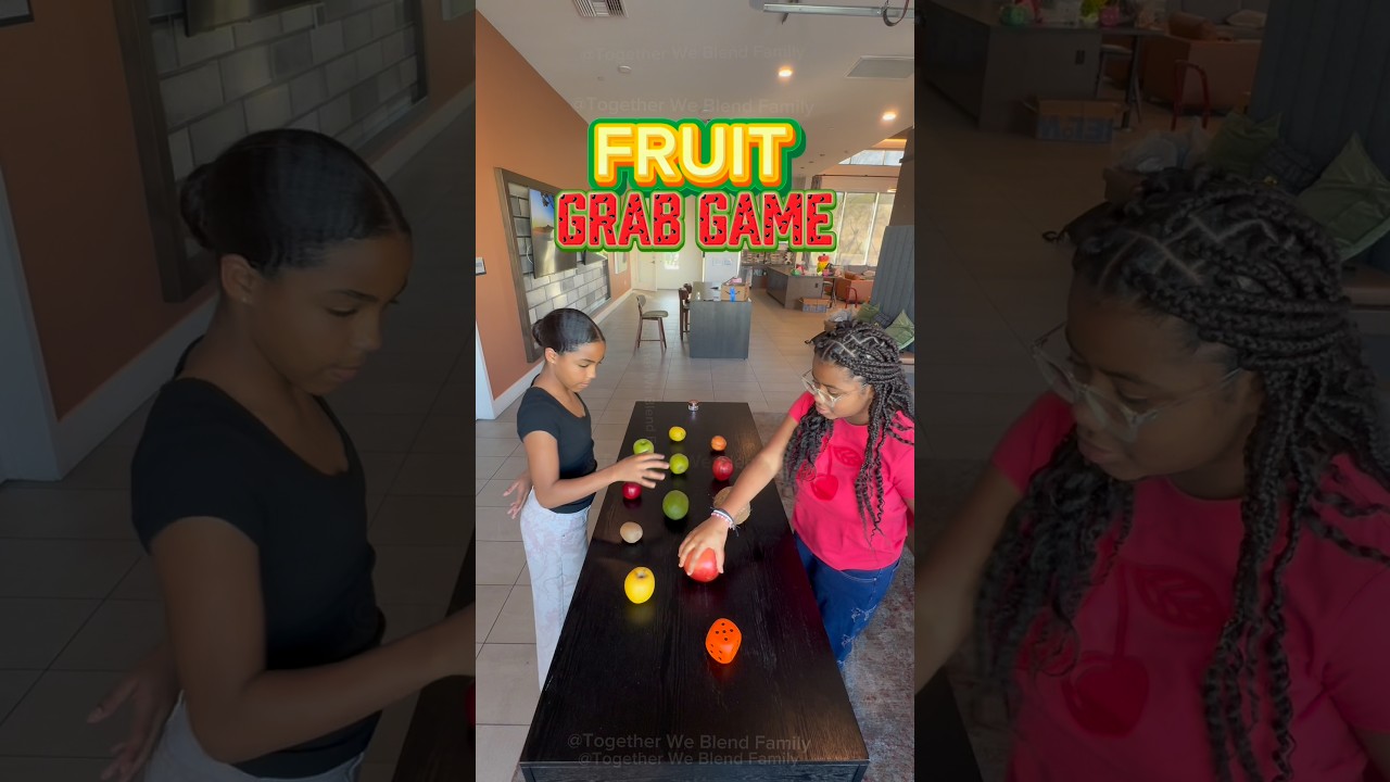 Веселая игра &laquo;Хватай фрукты&raquo;: Джасси против Лорен 🍎🥝🍊 #семья #игра #испытание