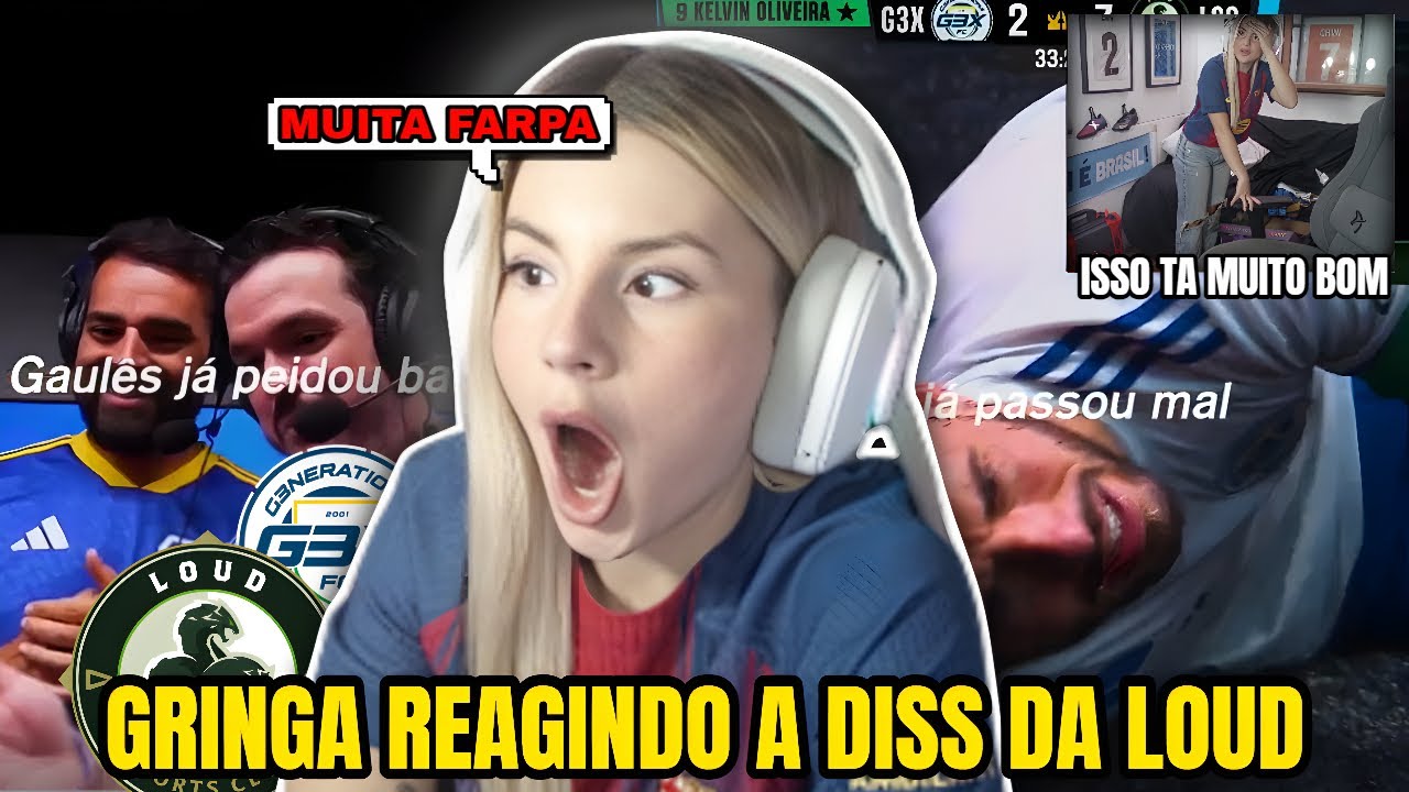 EITA🔥A GRINGA REAGIU A DISS DA LOUD E FICOU EM CHOQUE COM AS FARPAS PARA CIMA DA G3X