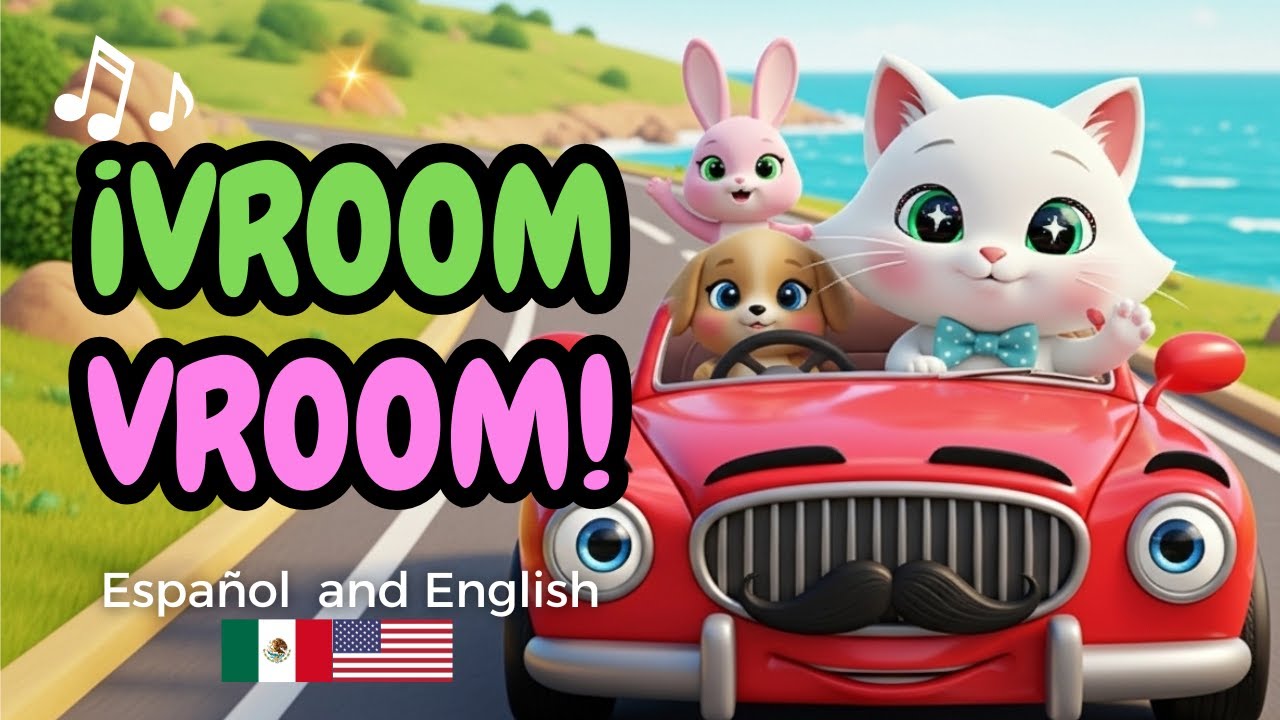Bilingual Kids Song: Vroom Vroom! 🚗 | Canción de los medios de transporte | Pequicanta