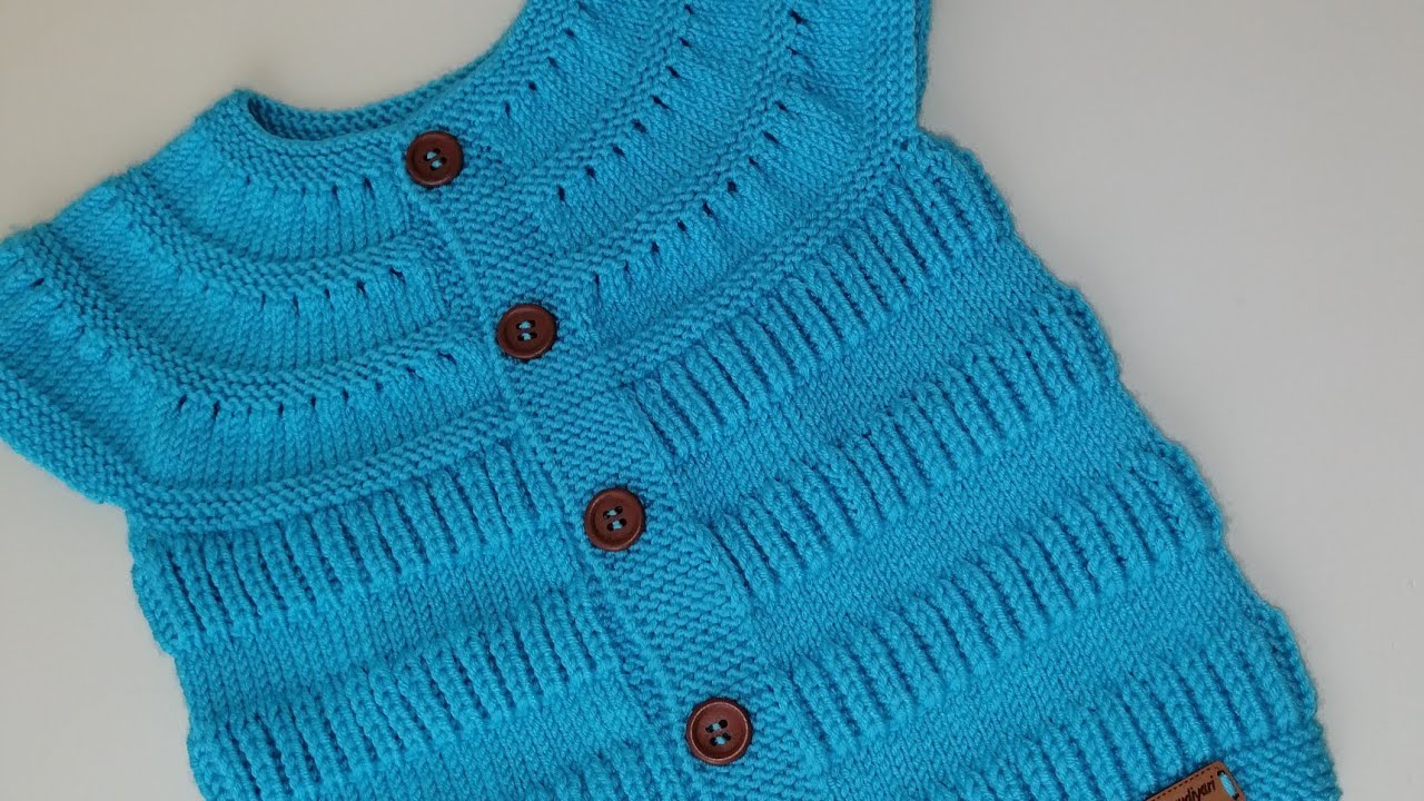 🤩KOLAY BEBEK YELEK YAPIMI  SELANİK MODELİ 💯 SUPER EASY KNİTTİNG