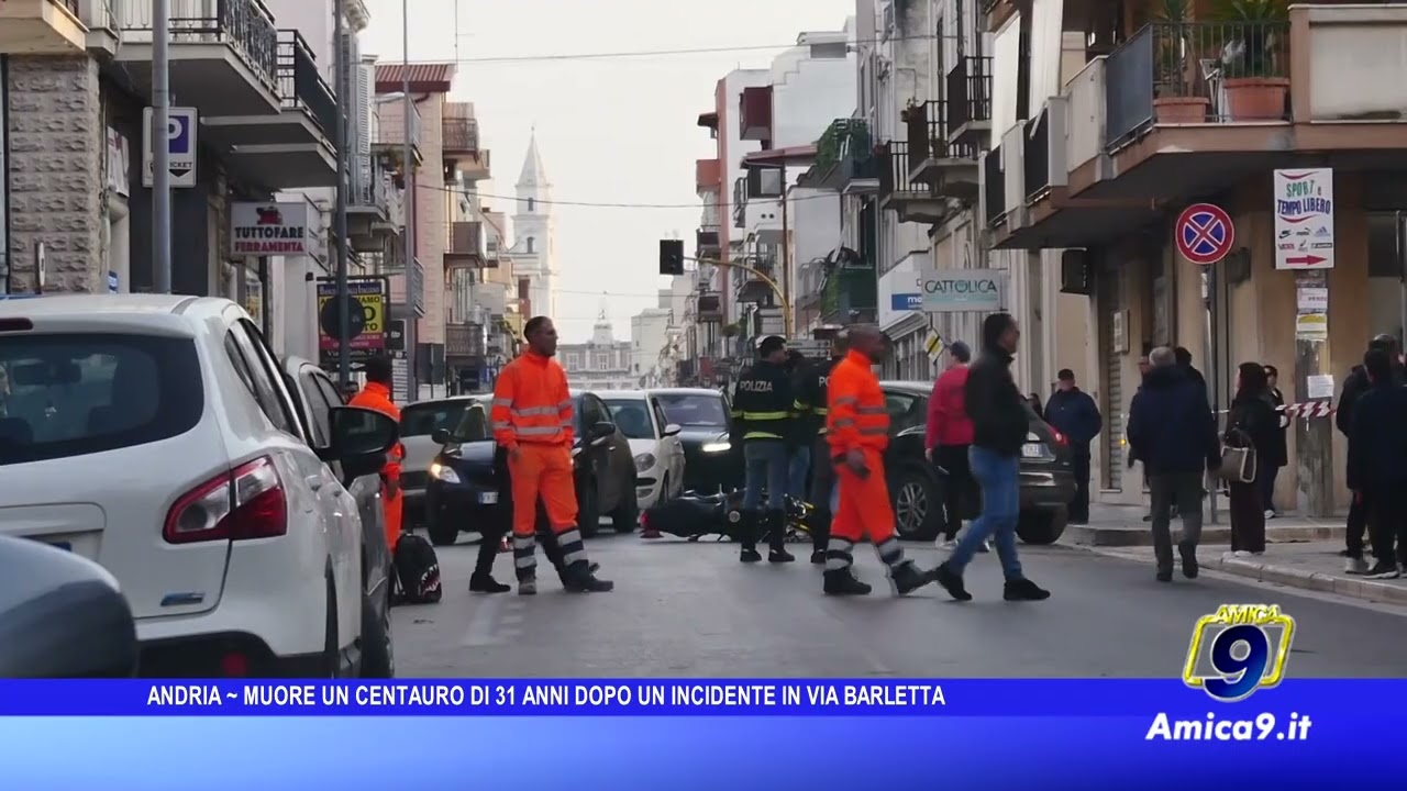 Andria, muore centauro di 31 anni dopo un incidente stradale in via Barletta