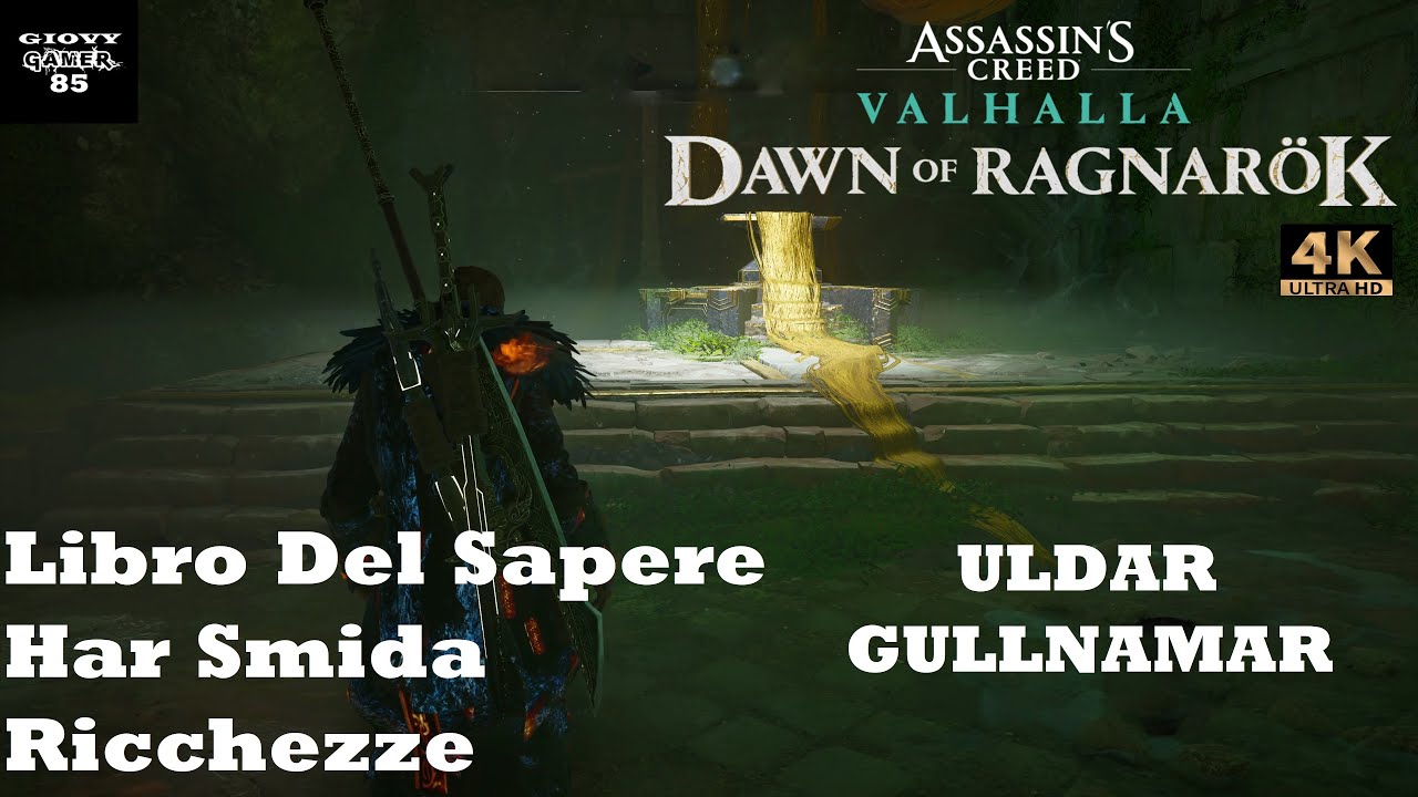 Assassin's Creed Valhalla -L'ALBA DEL RAGNAROK ULDAR -Ricchezze Gullnamar Libro del sapere Har Smida