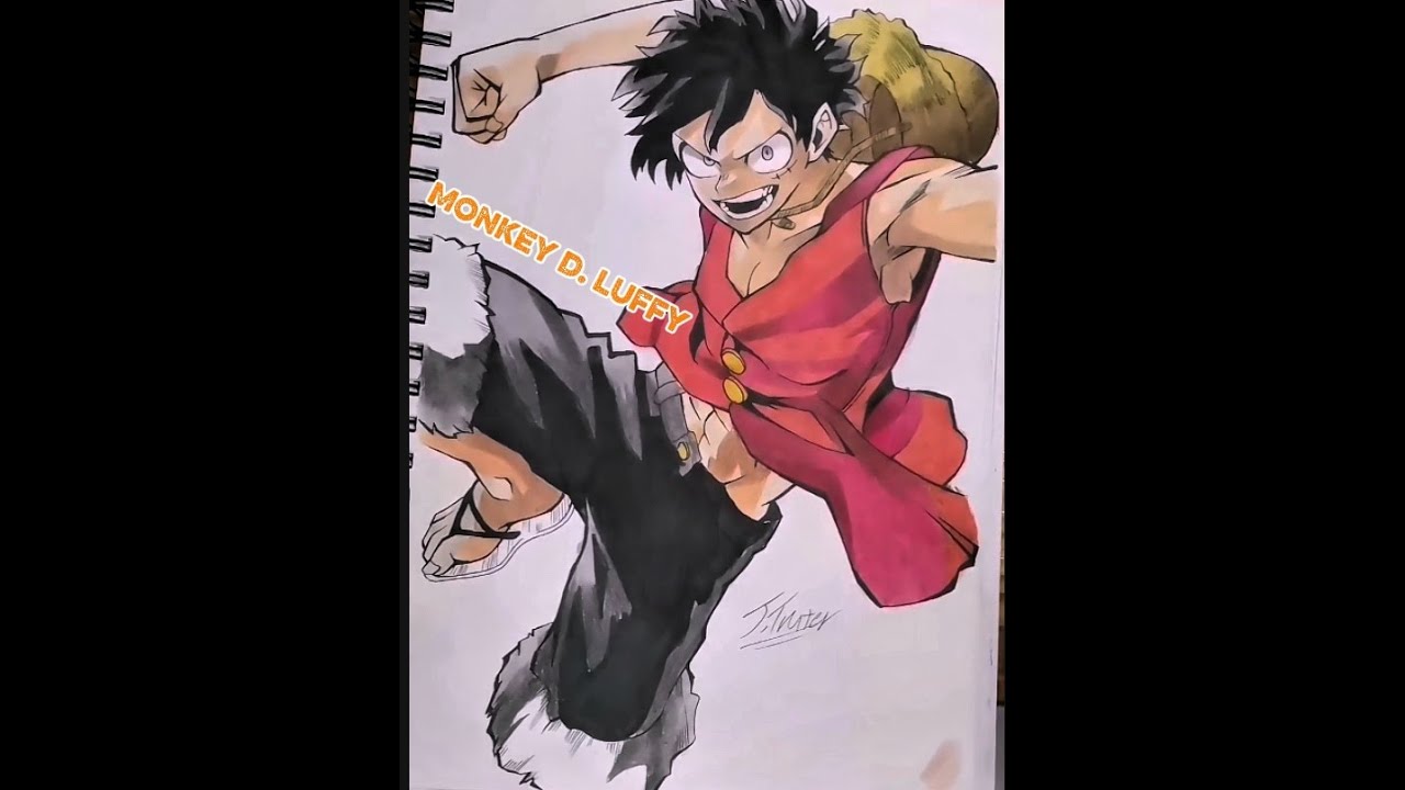 Monkey D Luffy 😊- Watercolor process 