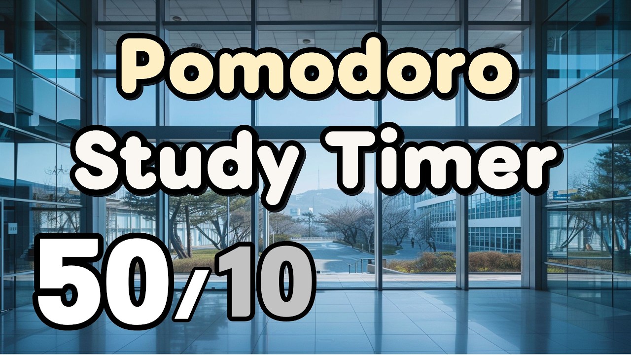 50/10 x2 Pomodoro Timer — Calm Focus Study Music (No Lyrics)