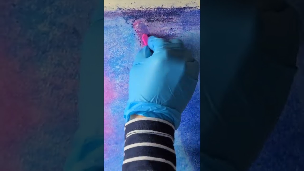 Galaxy drawing with soft pastels 