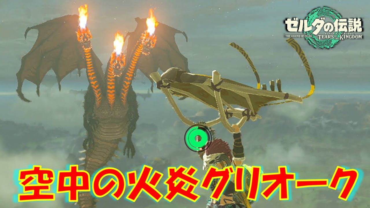 【ゼルダの伝説ティアキン】上空にいる火炎グリオークとの戦闘方法