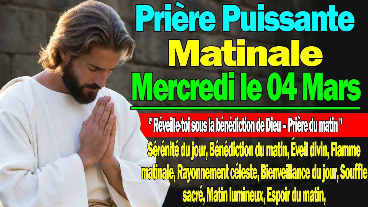PRIERE du Matin Mercredi 04 Mars avec Evangile du Jour paroles et Psaumes puissantes