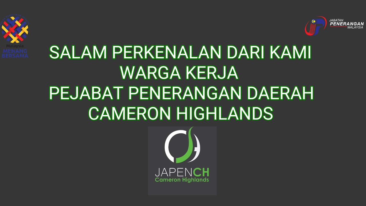 VIDEO KORPORAT  PEJABAT PENERANGAN DAERAH CAMERON HIGHLANDS 2021