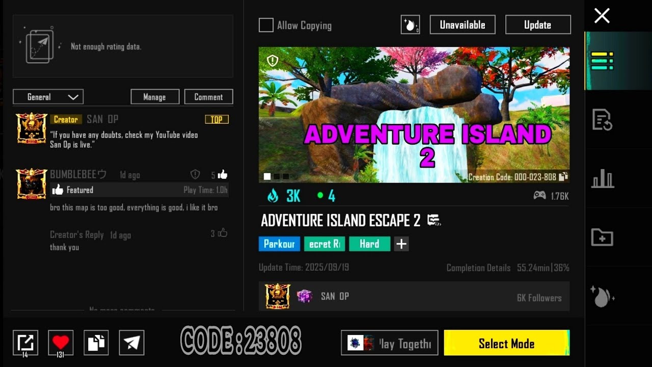 Adventure Island Escape 2  🌴 | New BGMI Wow Map | San OP 