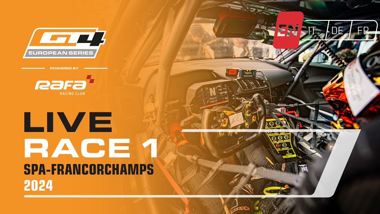 LIVE I Race 1 I Spa I GT4 European Series Powered by RAFA Racing Club 2024 (English)