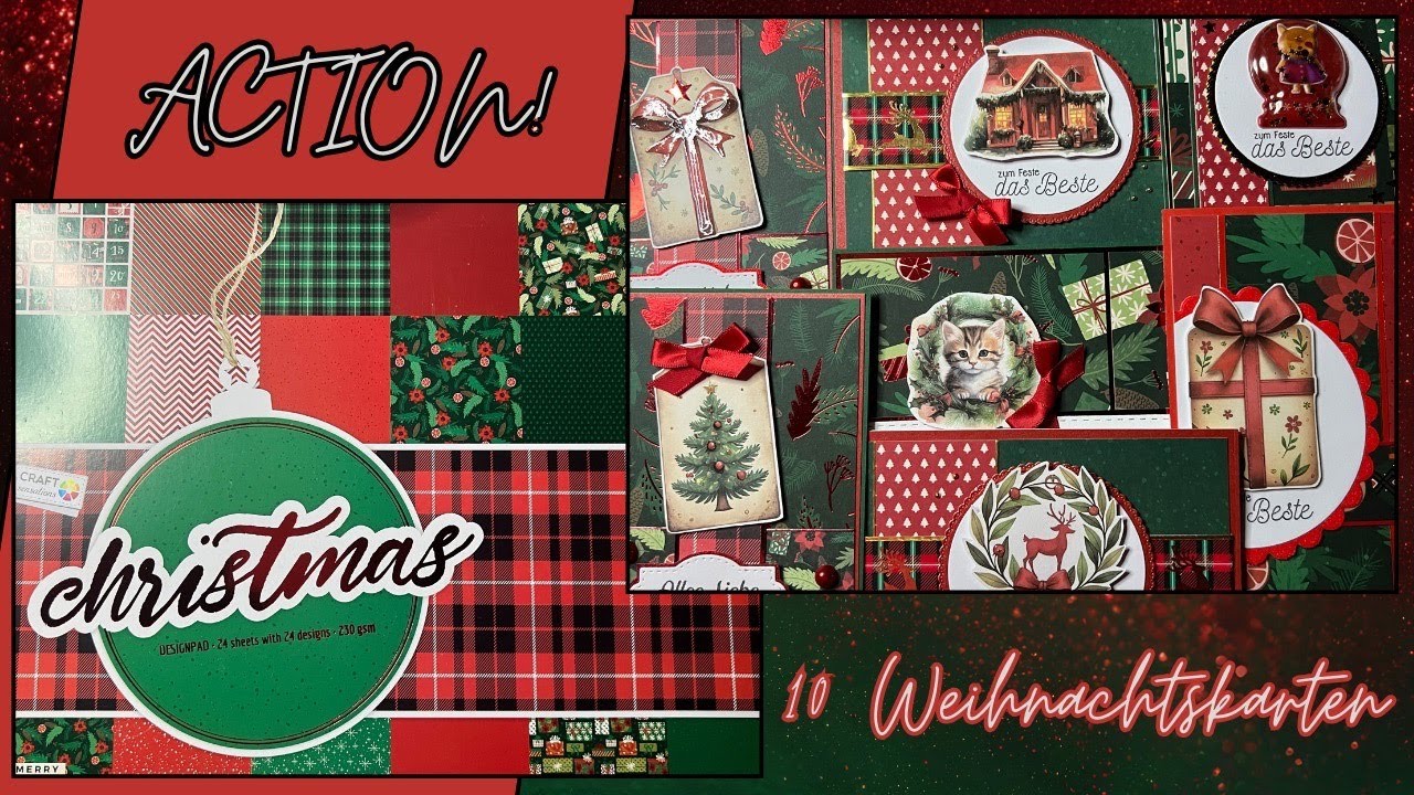 ACTION❣️ 10 Weihnachtskarten - Christmas - Craft Sensations 🎄