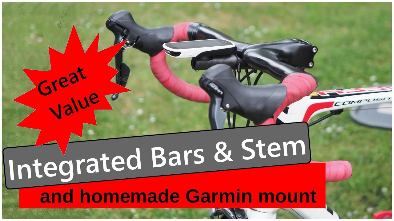 Integrated Bars & Stem and homemade Garmin mount.