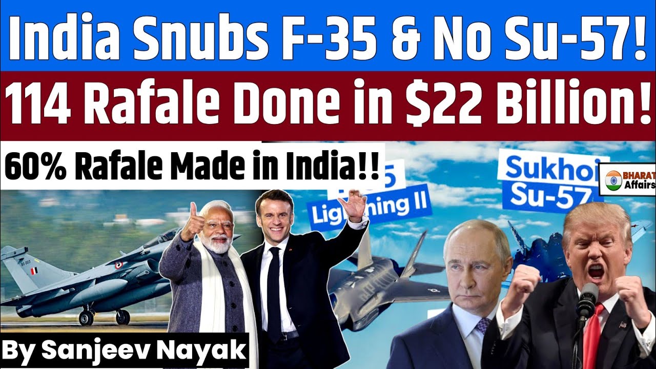 No US. F-35, No Russia Su-57. India Picks Rafale! | 114 Rafale Deal in $22 | 60% Make in India!