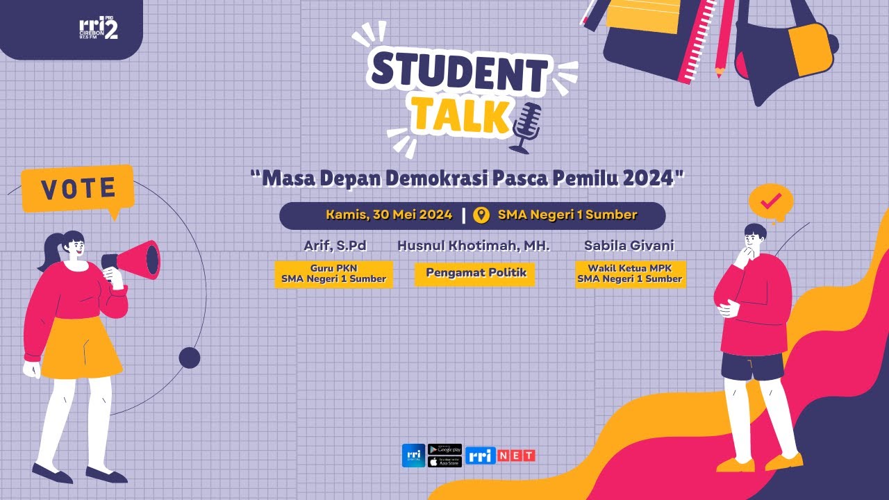 🔴 [ LIVE ] 🌟 Student Talk : Masa Depan Demokrasi Pasca Pemilu 2024 🌟#PRO2RRICIREBON