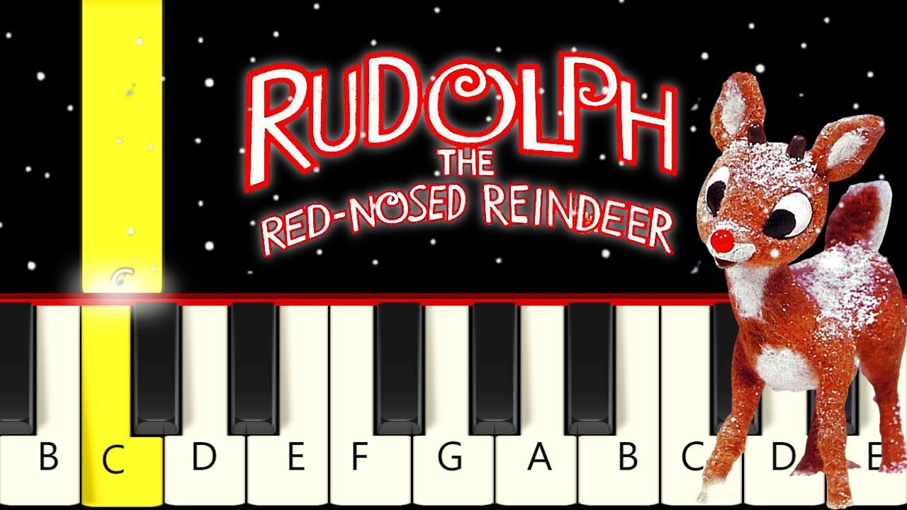 Rudolph the Red-Nosed Reindeer - Christmas - Very Easy & Slow Piano Tutorial for Beginners