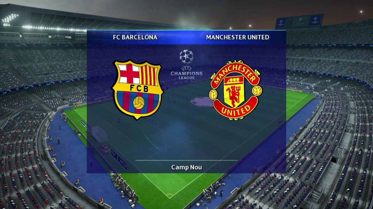PES 2013 UPDATE 2024 - UEFA Champions League - FC Barcelona vs Manchester United