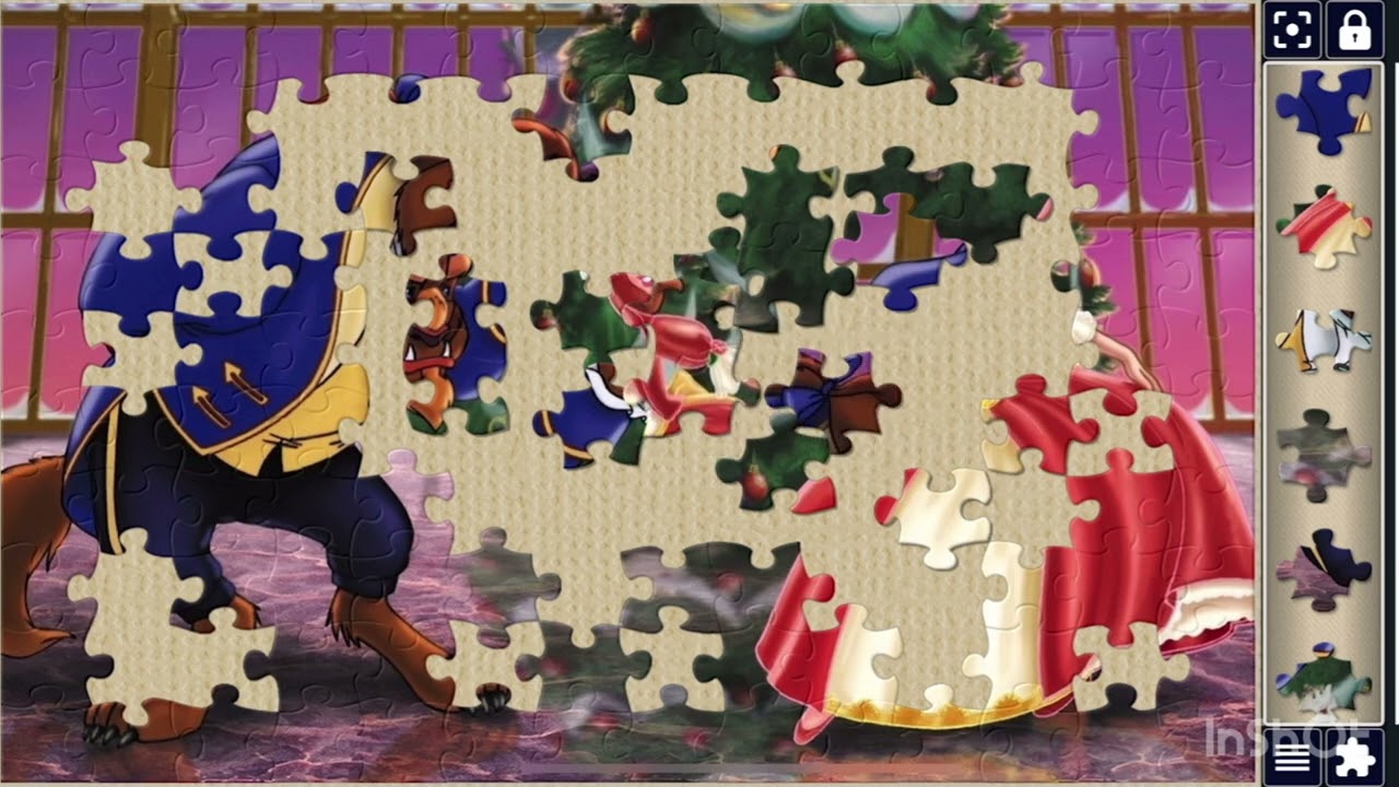 Beauty and the Beast Christmas Rewatch 🦁 👸 📚 🎄 ❄️ 🎁 🕯️//🧩🧩jigsawpuzzle//🧩🧩jigsawpuzzlejourney