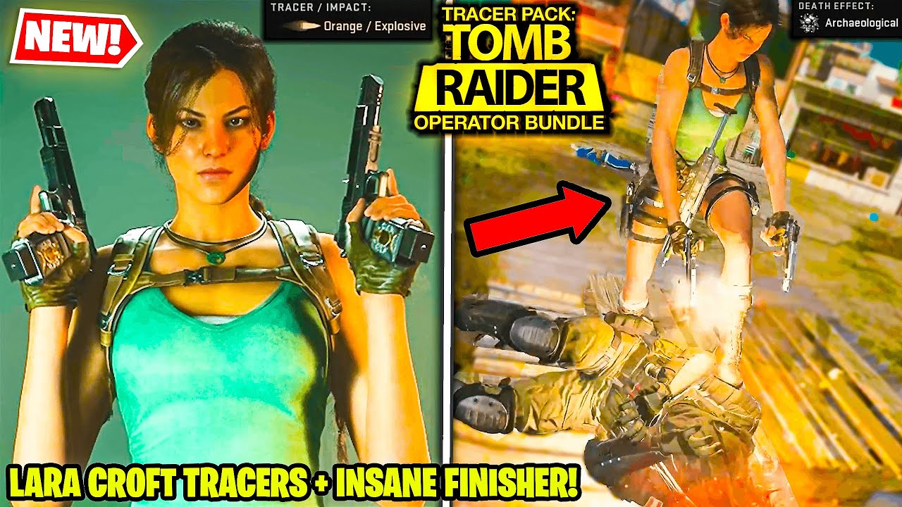 NEW Tracer Pack TOMB RAIDER OPERATOR BUNDLE is WILD in MW2 WARZONE DMZ! Lara Croft (Mythic Defender)
