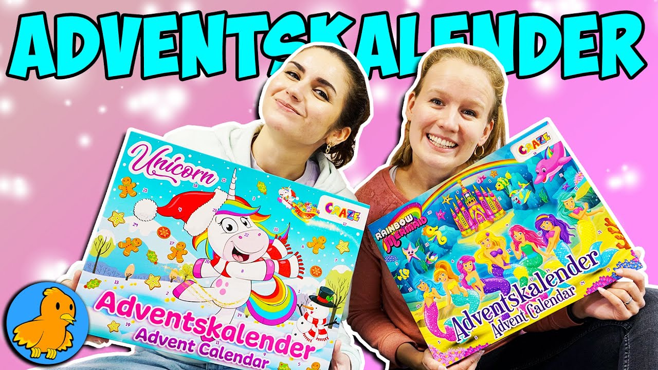 EINHORN VS MEERJUNGFRAU Wir öffnen alle 24 Türchen vom Adventskalender! Dania & Kathi