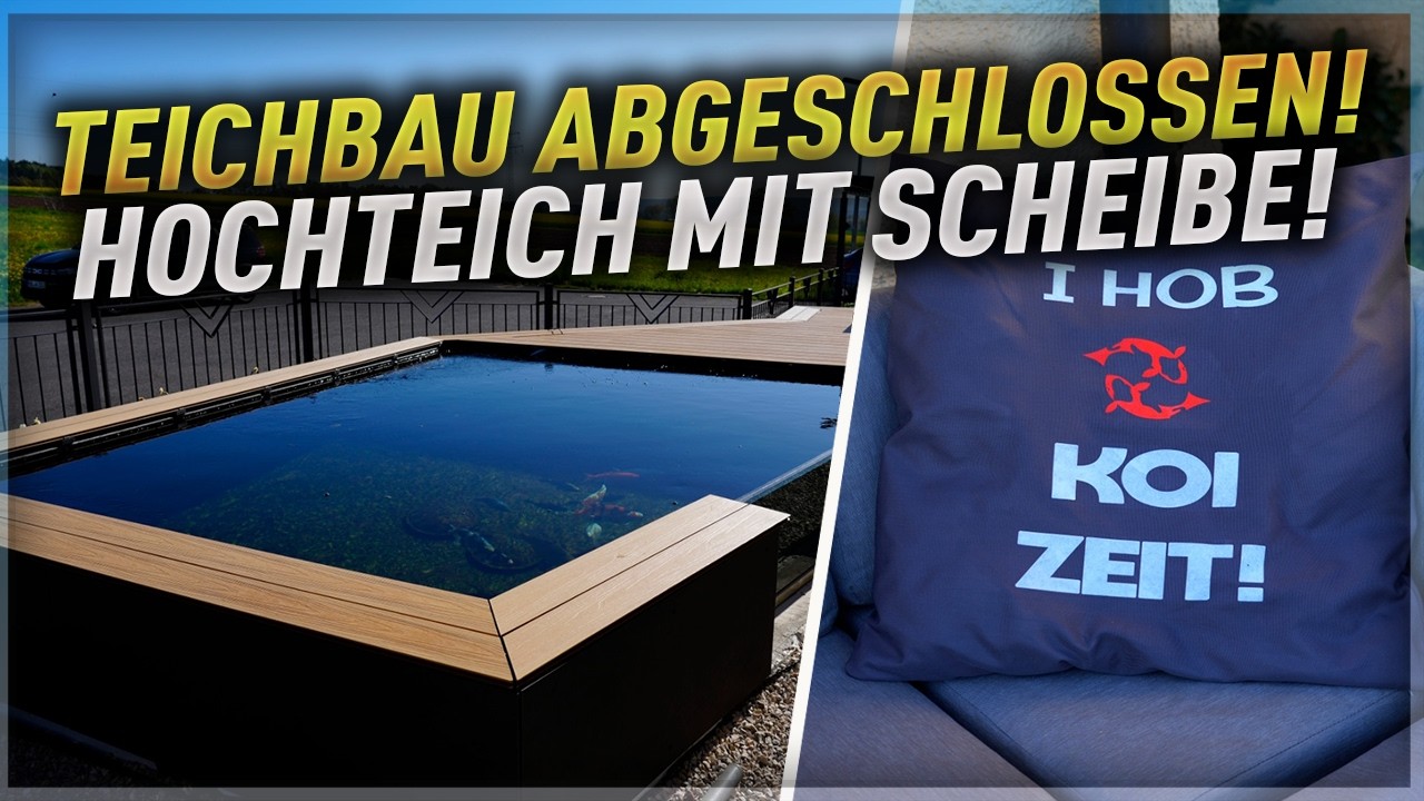 Wenn TRÄUME zur Realität werden! 22.000 Liter Koiteich mit SICHTSCHEIBE!