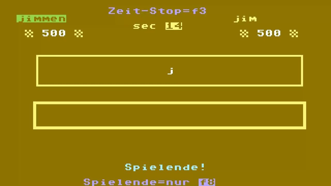 C64 Wortspiel 1985Input 64deh ASS COMMODORE 64