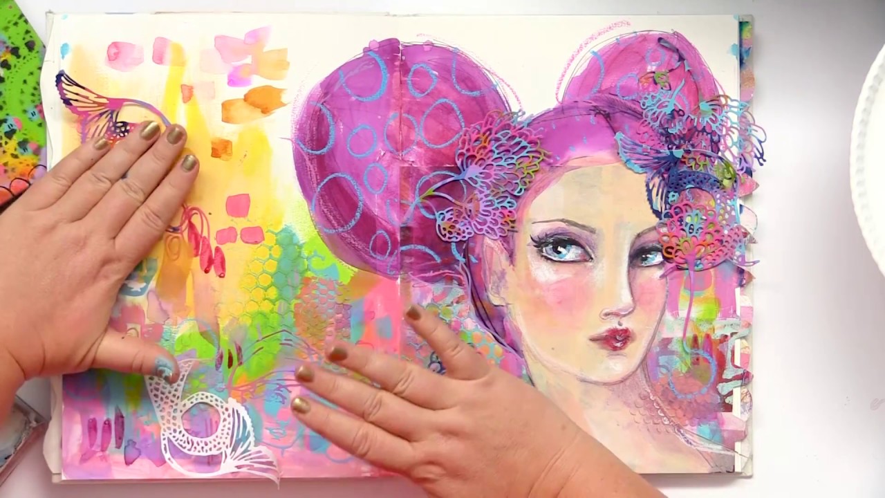 Using Die Cut Embellishments in an Art Journal | Jane Davenport