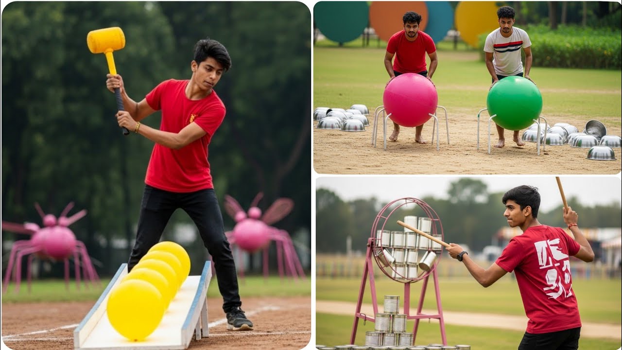. মজাদার বেলুন চ্যালেঞ্জ! কে জিতবে আজ? 🎈🔨 | Funny Challenge 2026