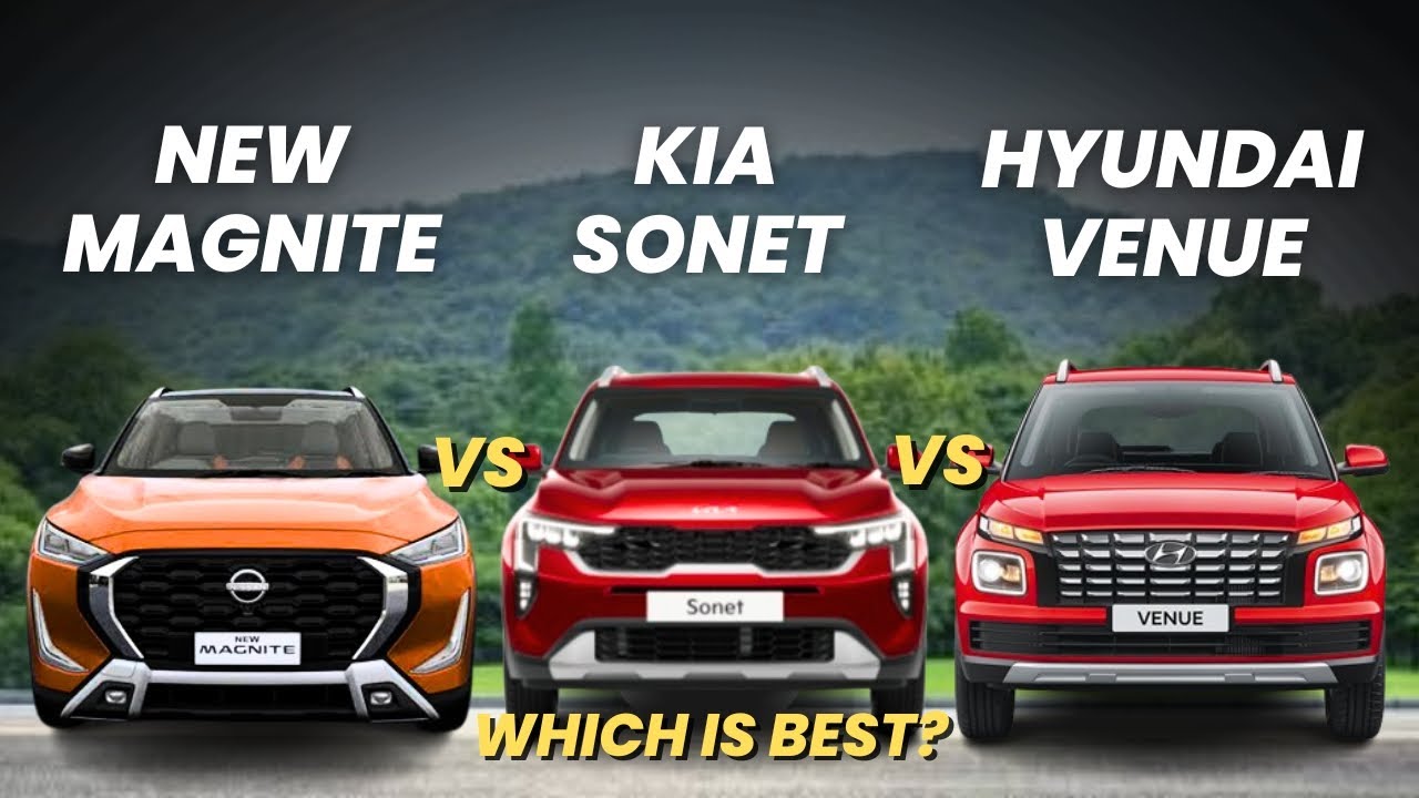 🔥Nissan Magnite 2024 vs Kia Sonet vs Hyundai Venue🔥| magnite vs venue