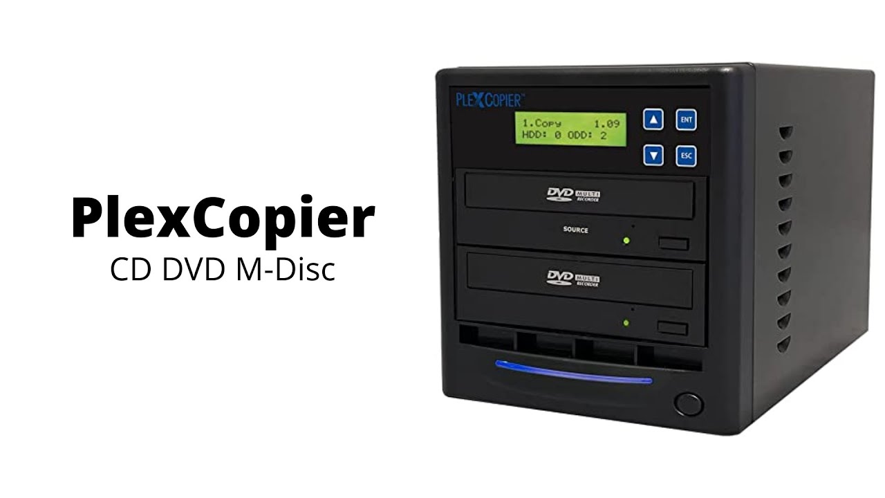PlexCopier | 24X 1 to 1 CD DVD M-Disc Supported Duplicator Copier Tower with Free Copy Protection
