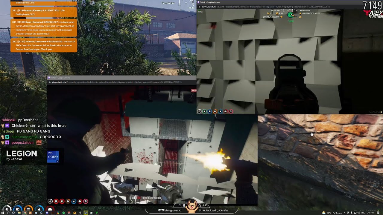 Gulag Gang Defeat PD in Rust Base Holdout (Xqc and Cop Joint POV) | GTA RP NoPixel 3.1