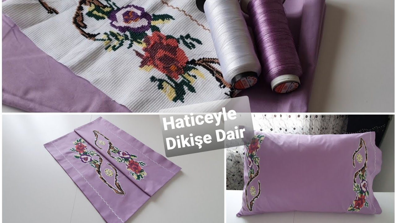 En İnce Ayrıntılı Kanaviçe Nasıl Monte Edilir❓ Piko yapımı✔ Yastık Kılıfı Dikimi✔