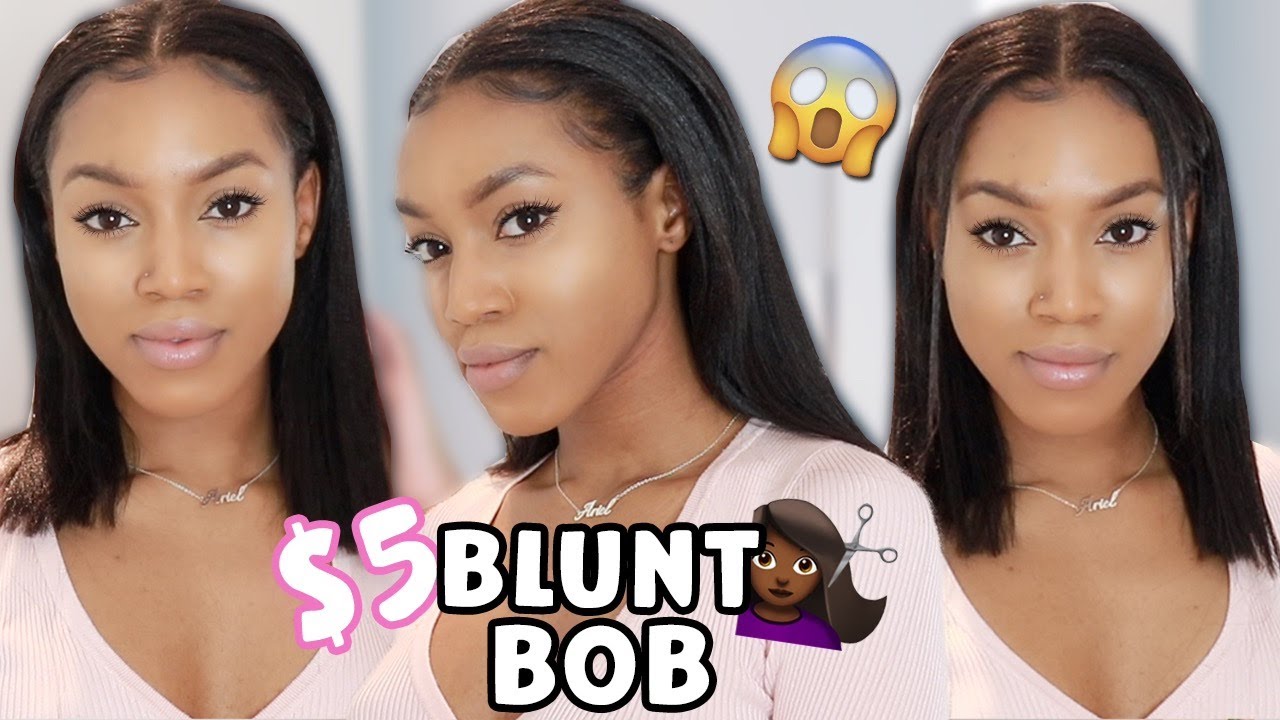 $5 Blunt Cut Bob FAST Braidless Crochet