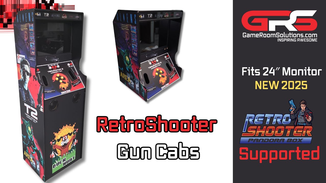 RS Gun Cabinets | RetroShooter Ready Arcade Cabinets (Tabletop & Full-Size, Fits 24