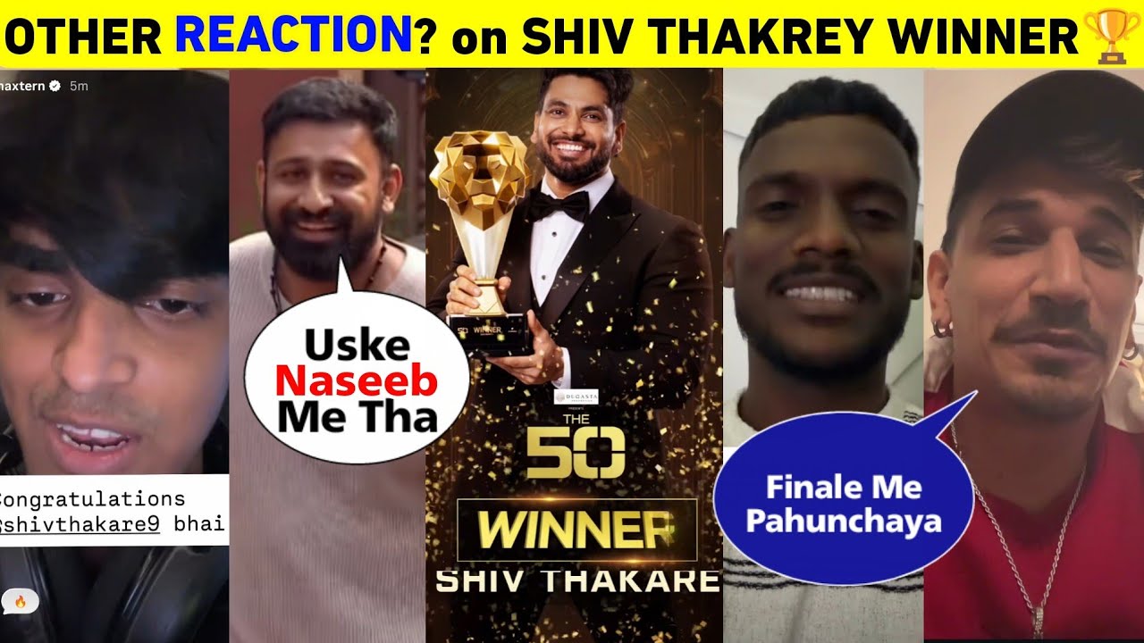 Other Influencers REACTION on Shiv Thakre The 50 Show Winner 🏆 Ft. Maxtern, Rajat, Prince, Arushi