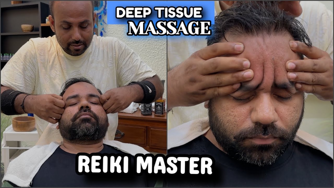 ASMR Deep Tissue Head Massge With Neck Crack By ReikiMaster#sensoryoverload #asmrcommunity#Relaxtion