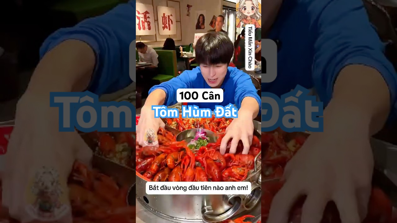 Th&aacute;nh Đớp Thử Th&aacute;ch Mukbang 100 C&acirc;n T&ocirc;m H&ugrave;m Đất V&agrave; C&aacute;i Kết