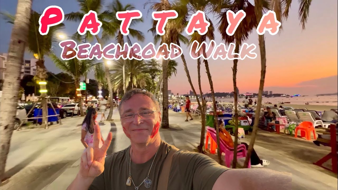 Indian Holi Festival at Pattaya and walking along the Beachroad After sunset