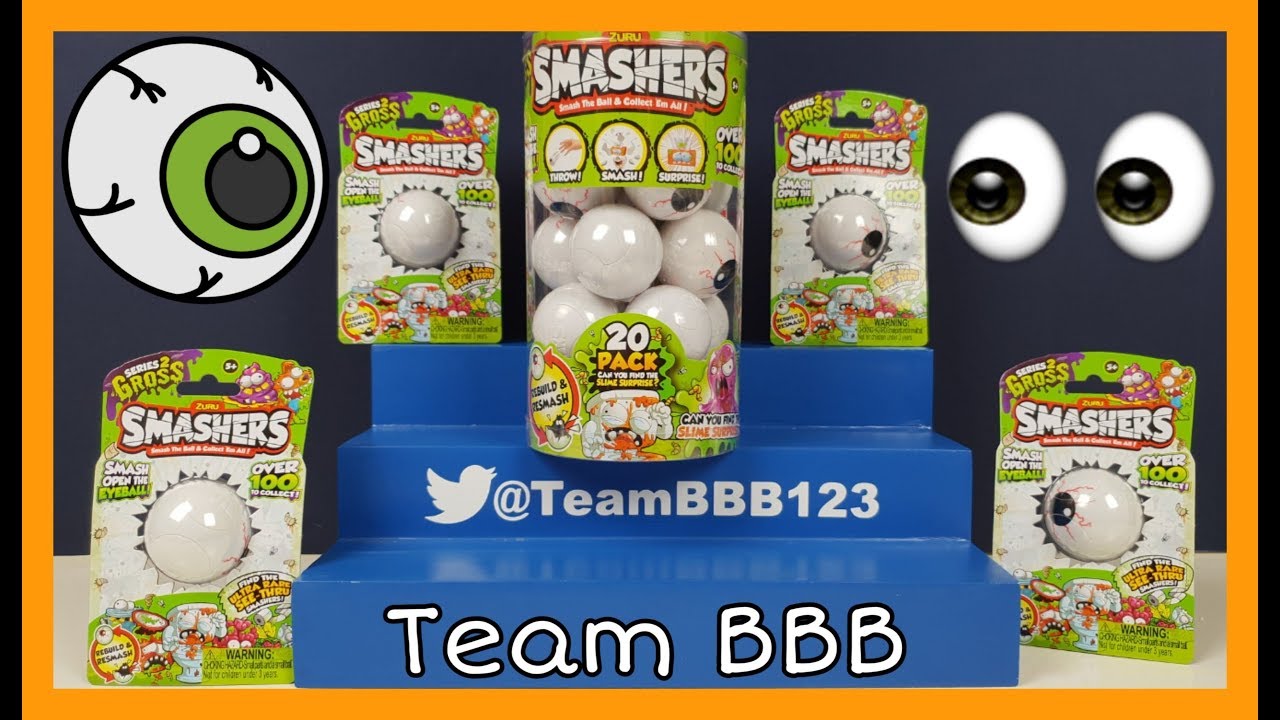 SMASHERS GROSS SERIES 2 HUGE PACK! Zuru Smasher Smash the SmashBall Eyeball Collectible toys