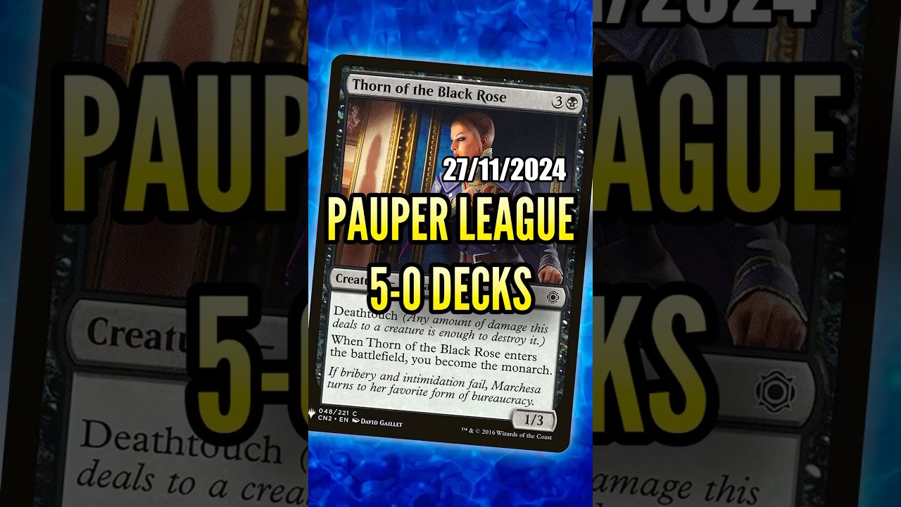 UNDEFEATED MTG Pauper League Decklists (2024-11-27) 