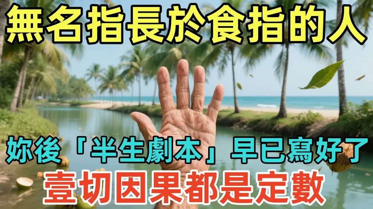 無名指長於食指的人，妳後「半生劇本」早已寫好了，壹切因果都是定數！