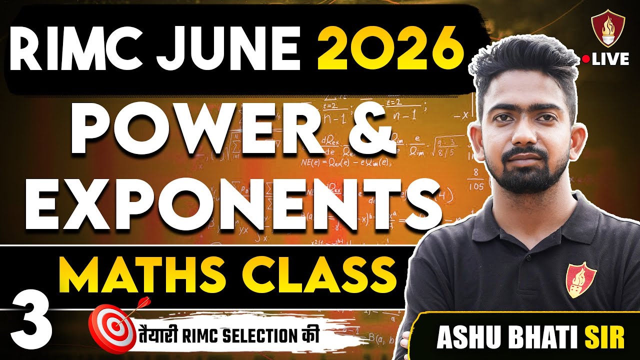 RIMC Online Coaching June 2026 | Maths Power & Exponent | RIMC Exam Math | Ashu Bhati Sir
