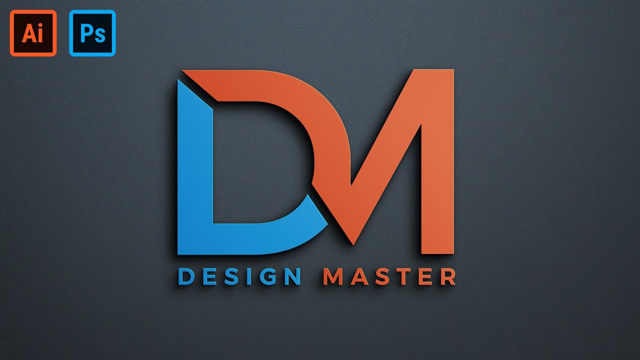 HOW TO MAKE A PROFESSIONA DM LOGO DESIGN||DM LOGO KAISE BNAYE IN ADOBE ILLUSTRATOR||#LOGODESIGN.