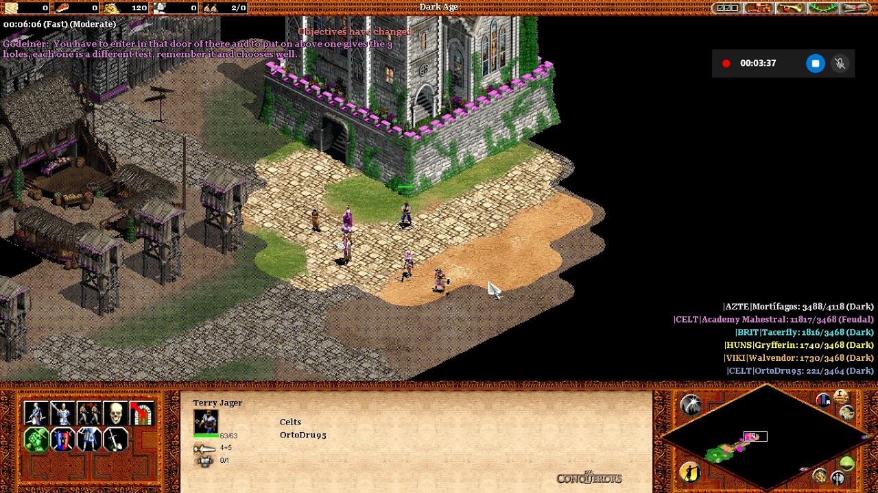 Age of empires 2 custom scenario: Apprentice in Mahestral I (part 1) (No commentary)