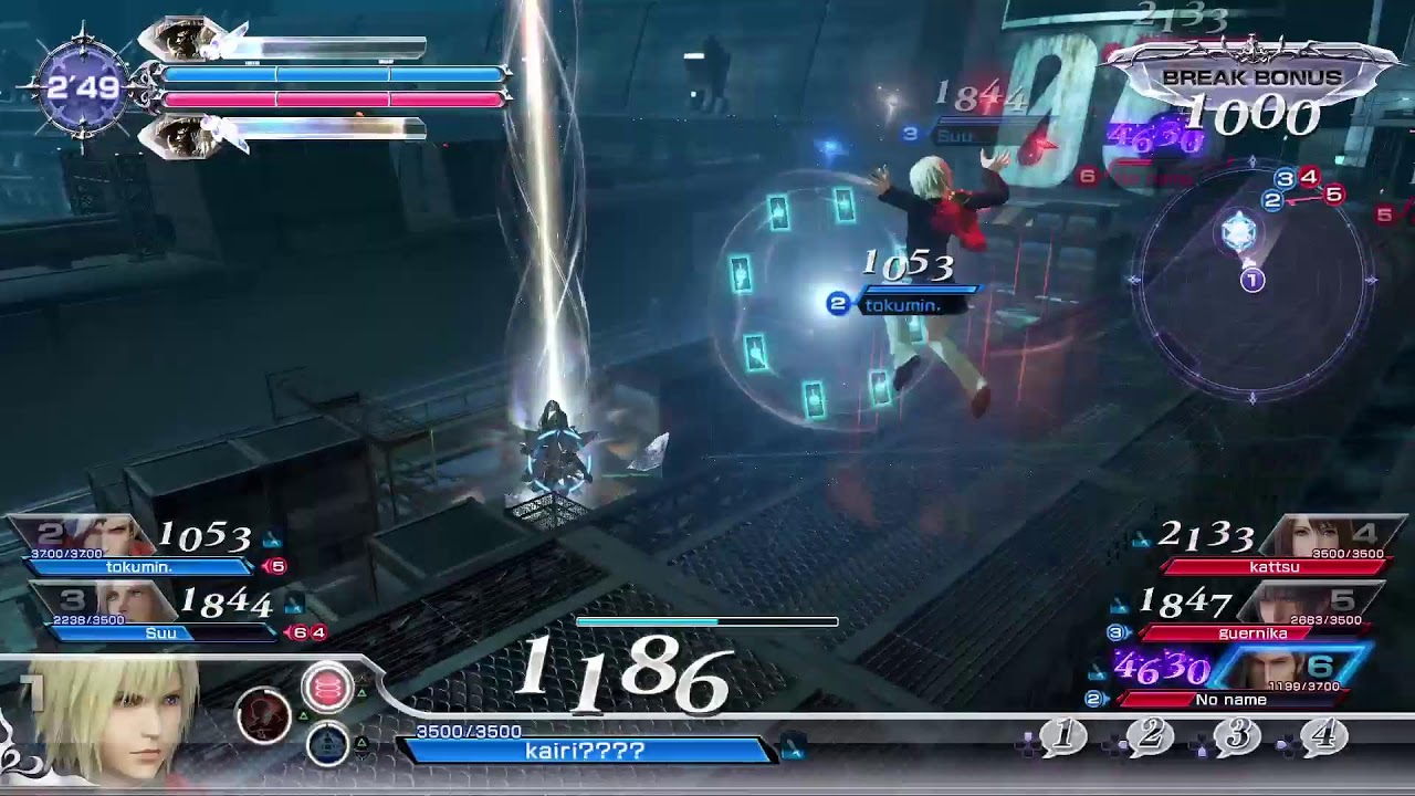 今日は少し長くディシディアNT