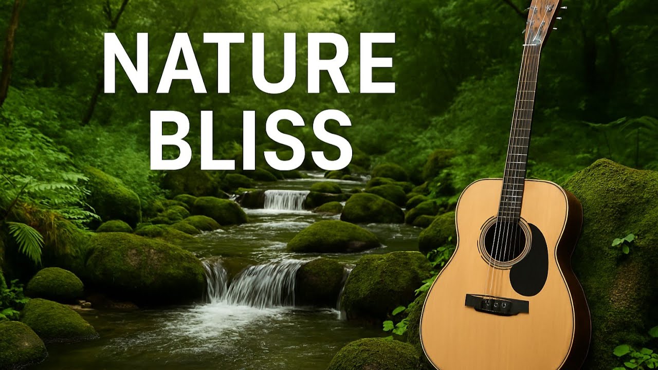 Relaxing Guitar Music with Gentle Stream & Water Sounds